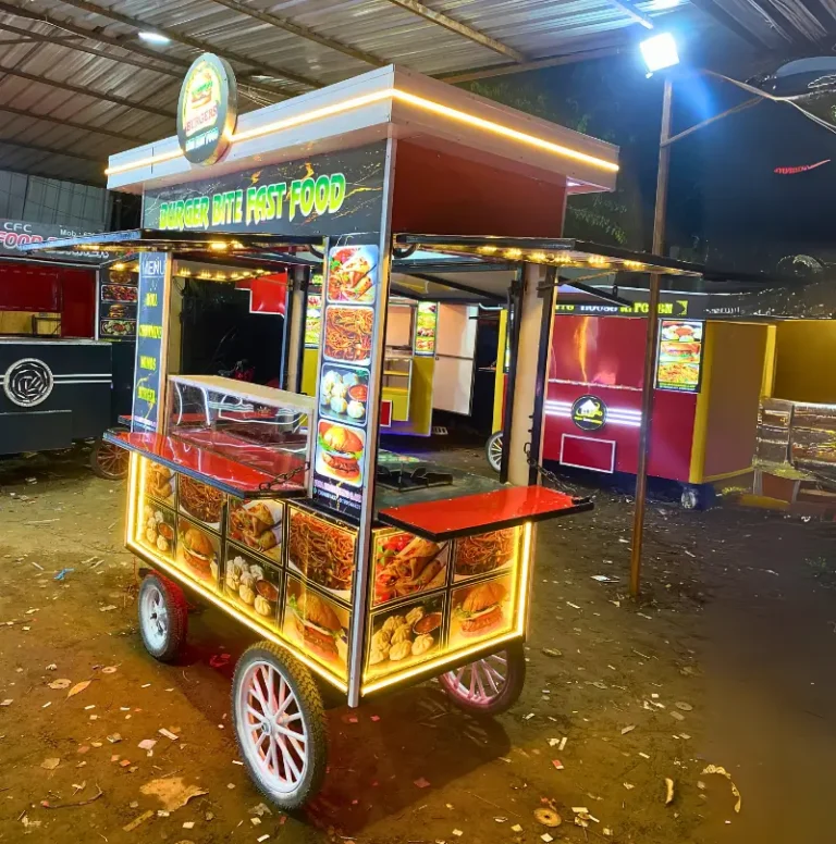 burger bite fast food towing cart 2
