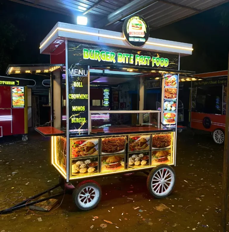 burger bite fast food towing cart 3