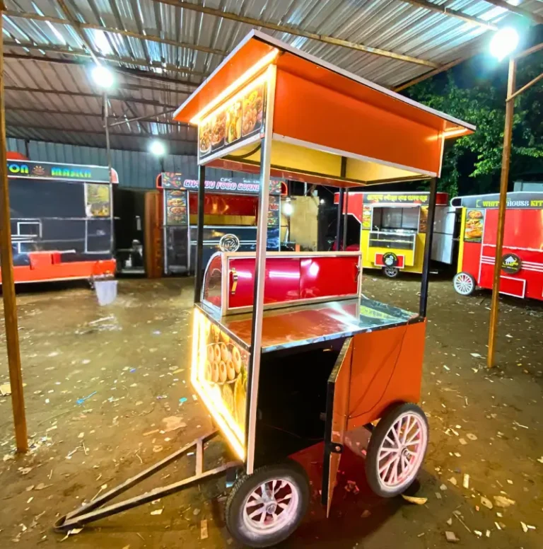 pani puri cart towing cart